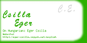 csilla eger business card
